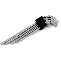 Amio 01039 Torx-sleutels, lang, 230 mm, 9 stuks, type TKL