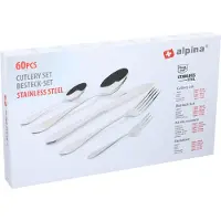 Alpina Bestekset 60-delig RVS Zilver zilver RVS Bestekset