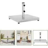 The Living Store Parasolbasis - Parasolvoet - Parasolvoet voor stokken van Ø32/38/48 mm 28 kg vierkant - Parasolstandaard - Outdoor Decoratie - Tuindecoratie