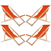 Woodok 4x Houten strandkorf, oranje