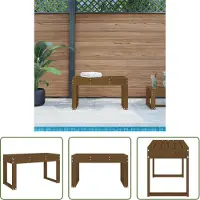 The Living Store De Living Store tuinbank, honingbruin, 80x38x45 cm, massief grenenhout