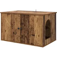 Syfax Kattenhuis Oudhout 85 x 55 x 50 cm Bewerkt hout