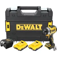 DeWalt DCF 860 D2T accu-slagmoersleutel 18 V 282 Nm 1/4" borstelloos + 2x accu 2,0 Ah + oplader + TSTAK