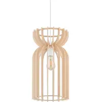 Nowodvorski Lighting Houten hanglamp Kymi Ø 26cm - houtbruin