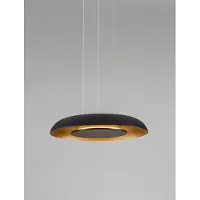 Nova Luce Moderne hanglamp Epos Ø 40cm zwart met goud
