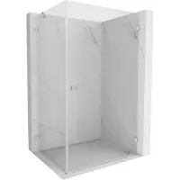 Mexen Lunar-B douchecabine scharnierend rechts 90 x 80 , transparant, geborsteld nikkel - 832-090-080-97-00-P