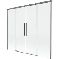Mexen Rox badwand 2-delig schuifbaar 180 x 150 , transparant, gun metal - 8C9-180-002-95-00