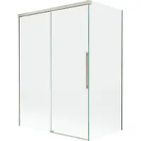 Mexen Rox badscherm voor badkuip 2-delige schuifdeur 120 + 70 x 150 , transparant, geborsteld nikkel - 8C9-120-070-97-00