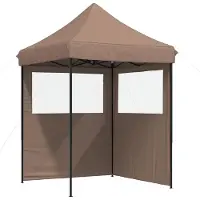vidaXL Partytent 200 x 200 x 306 cm Bruin Oxford Stof