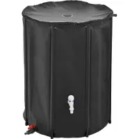 In And OutdoorMatch And OutdoorMatch Waterreservoir Erik - Opvouwbaar - Ø80x98 cm - Regenwateropvangtank zwart - 500 liter