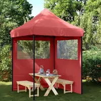 Prolenta Maison Exclusive - Partytent, 200 x 200 x 306 cm, bordeauxrood, Oxford-stof