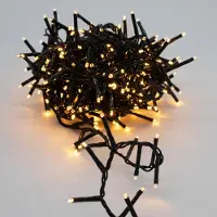 Spetebo Kerstverlichting, zacht goud, 7,5 meter, geschikt voor buiten, met timer - 350 LED's - Sfeerverlichting voor de tuin, dimbaar, met stekker
