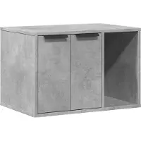 Syfax Kattenbakkast 60x40x40 cm bewerkt hout betongrijs