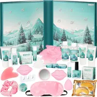 Ed Brubaker Cosmetics XXL Beauty Adventskalender 2026 - Grote kerstkalender in boekvorm, te openen, voor vrouwen en meisjes, blauw