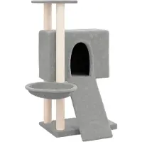 Syfax Kattenmeubel met sisal krabpalen 96 cm lichtgrijs
