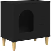 Syfax Kattenhuis Zwart 51 x 30 x 52 cm Bewerkt hout