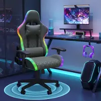 ProximaX Gamingstoel met RGB-omgevingsverlichting en lendensteunmassage – Ergonomische en comfortabele gamingstoel voor de gamekamer, het kantoor of de slaapkamer