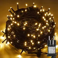 ROSNEK 20 meter, 200 LED's, lichtketting, 8 lichtmodi, waterdicht, kerstverlichting met timer en geheugenfunctie, geschikt voor binnen, feestjes, tuin en decoratie