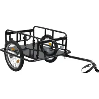 Zelsius Fietsaanhanger, transport, 68 liter, inklapbare aanhanger, transportkar voor 2 kratten drank