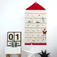Sonstiges Kerstadventskalender, 24 vakjes, stoffen kerstkalender om op te hangen, met kerstornamenten