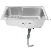 OEM Set voor het schoonmaken van keukenspullen, roestvrij staal, met diverse functionele accessoires, zilverkleurig
