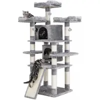 In And OutdoorMatch AndOutdoorMatch Luxe Kraboom Clyde - Voor katten - 172 cm - Grijs - Zachte kattenmand/hangmat - Katten speelgoed - Geschikt voor kleine kittens