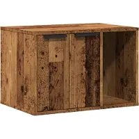 Syfax Kattenbakkast 60x40x40 cm bewerkt hout oud houtkleurig