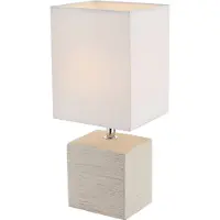 Globo Strakke tafellamp Geri crème met witte kap