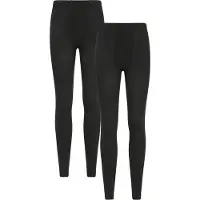 Mountain Warehouse Dames/Dames Fleece Gevoerde Thermische Legging (Set van 2) (Zwart)