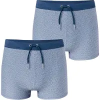 Schiesser Zwembroek ' Ocean Swim ' blauw / wit