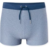 Schiesser Zwemshorts ' Ocean Swim ' blauw / wit