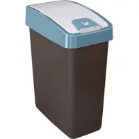 Keeeper Afvalemmer met Plooideksel Premium - Zachte touch - 10 L - Blauw