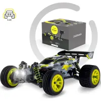 Overmax X-Pace - Bestuurbare Auto - 2 accu’s - 30 km/u - 4x4 - 1:18 - Bereik 100m - Onafhankelijke vering - LED’s - Offroad RC Auto Volwassenen & Kinderen - Afstandsbestuurbare Auto voor Buiten