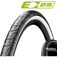 Continental 2x Ride City 42-622, zwart/wit, reflecterend, E25, 28x1.60
