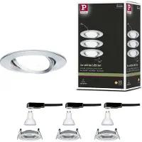 Paulmann 93433 Inbouwlamp Set van 3 stuks 19.5 W Aluminium (gedraaid)