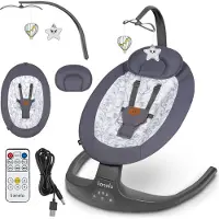Lionelo Ralf - Babyschommel Premium - 2in1 - 5 automatische schommelsnelheden - 0 tot 9kg