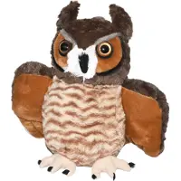 Wild republic knuffel uil junior 30 cm pluche bruin