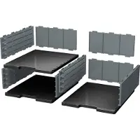 Exacompta ECOBlack Ladekastje A4+ Kunststof Donkergrijs 28,8 x 35,5 x 14,4 cm