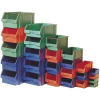 LA-KA-PE Magazijnbak | L350/300xB200xH150 mm | PS groen | 10 stuks - LK2 GRÜN LK2 GRÜN
