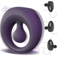 LONGZIMING -Perlen-Klitorisstimulator - 360° Verstellbare Perle - Flexibel Medisch Grade Vloeibaar Siliconen - 6 Vibratiemodi - 1 Stuk - Voor Paren - Zwart