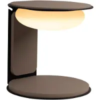 Lucide ALINDA - Tafellamp - Ø 20 cm - LED Dimbaar - 1x9W 3000K - Taupe | Essential