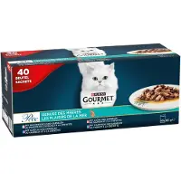 Gourmet PERLE Verfijnde reepjes Zeevruchten Kattenvoer nat, 40x85g