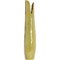 Light & Living MESA keramieken vaas olijfgroen bruin 19,5x19x92 cm decoratieve vaas -