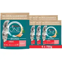 Purina One BIFENSIS STERILCAT Droogvoer voor gesteriliseerde katten, rijk aan zalm (6 x 750g)