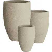 Light & Living Light&living Pot deco S/3 Ø30x46+Ø40x55+Ø52x71 cm SIROLO zand