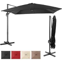 KOMFOTTEU Parasol van 300 cm - zweefparasol - 360° draaibaar, tuinparasol - met UV-bescherming - voor tuinen en balkons