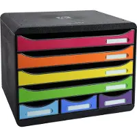 Exacompta Iderama Store-Box Mini Ladekastje Kunststof Multikleur 7 Lades 35,5 x 27 x 27,1 cm