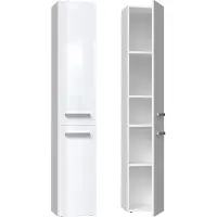 Top E Shop Badkamermeubel NEL II 31x30x174 cm, wit, glanzend