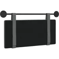 vidaXL Hangend hoofdbord Donkergrijs Stof