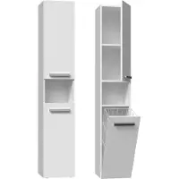 Top E Shop Badkamerkast NEL III, 31x30x174 cm, mat wit